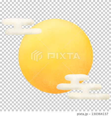 陰天秋季滿月的插圖 130364137