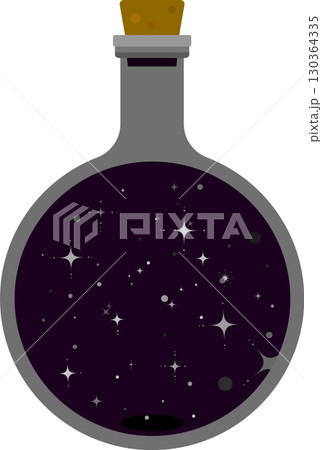 キラキラの星が入った丸底フラスコ キラキラの星が入った丸底フラスコ 130364335