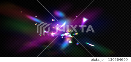 Flare lens prism effect with light refraction 130364699