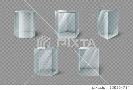 Glass box museum display cases 130364754