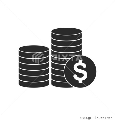 coin dollar vector template illustration logo 130365767