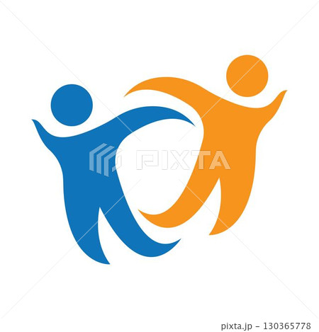 Fun people Healthy Life Logo template 130365778