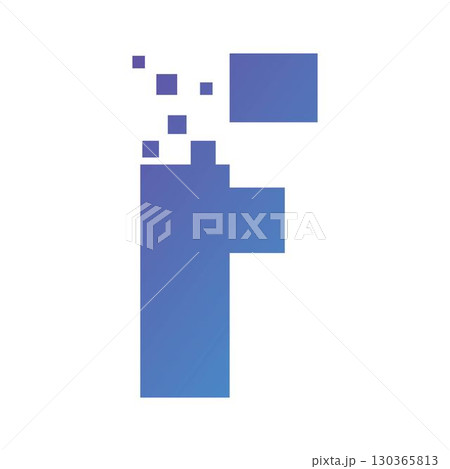 Initial letter alphabet pixel style logo vector Initial letter alphabet pixel style logo vector 130365813