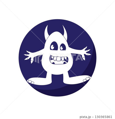 Monster cartoon devil character illustration Monster cartoon devil character illustration 130365861