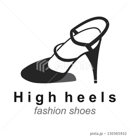 woman shoe ,High Heel logo vector template woman shoe ,High Heel logo vector template 130365932