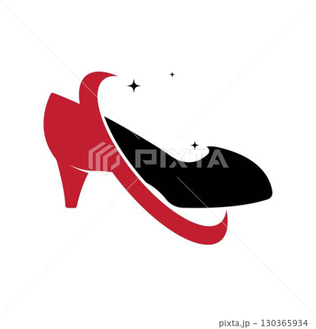 woman shoe ,High Heel logo vector template 130365934