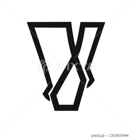 V Letter Logo Template vector illustration 130365946