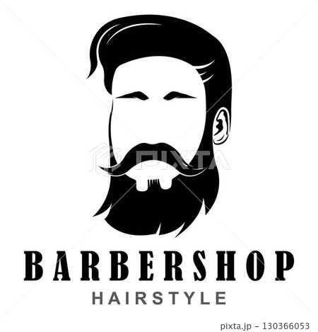 vintage barber shop logo vector icon design vintage barber shop logo vector icon design 130366053