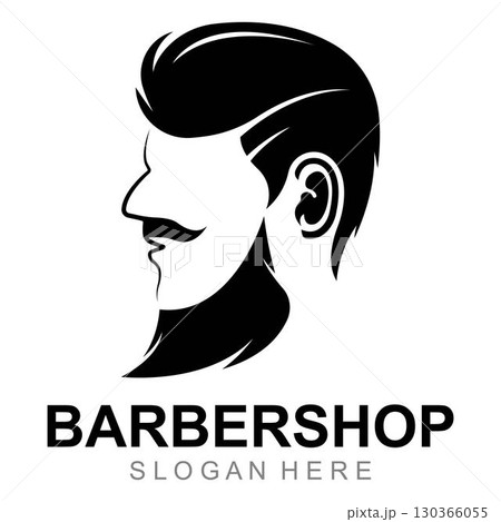 vintage barber shop logo vector icon design vintage barber shop logo vector icon design 130366055