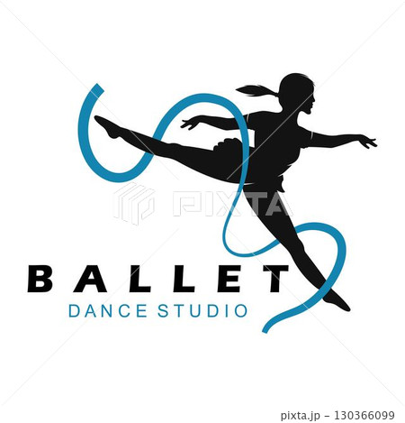 Ballet dancing logo design template Ballet dancing logo design template 130366099