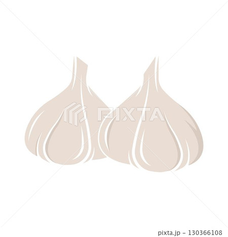 Garlic illustration logo icon vector design template 130366108