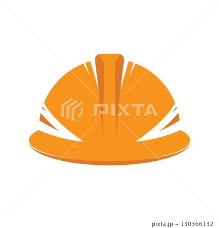 Construction safety helmet logo design 130366132