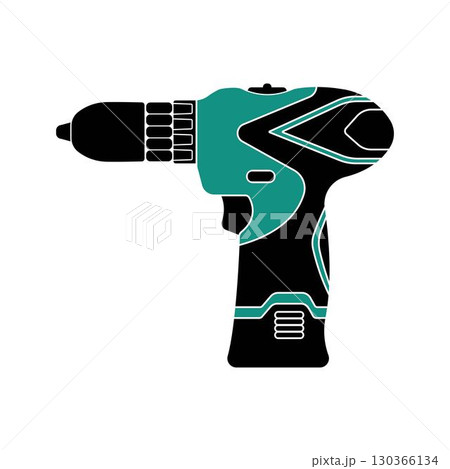 Hand Drill Logo icon design illustration Hand Drill Logo icon design illustration 130366134
