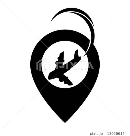 Travel Point Logo Design. Pin, Map, Point and Plane for Travel Business Company logo Travel Point Logo Design. Pin, Map, Point and Plane for Travel Business Company logo 130366154