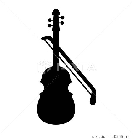 violin vector illustration symbol logo design 130366159