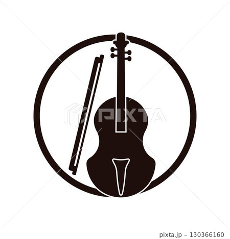 Music instrument icon. Violin. Vector flat illustration 130366160
