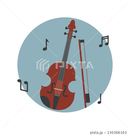 violin vector illustration symbol logo design 130366163