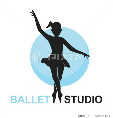 Beautiful ballet dancer silhouette illustration Beautiful ballet dancer silhouette illustration 130366195
