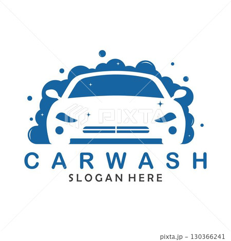 Car wash logo vector design template 130366241