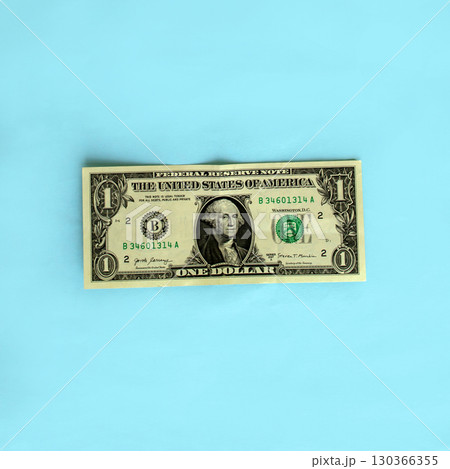 Dollar on a blue background. Dollar on a blue background. 130366355