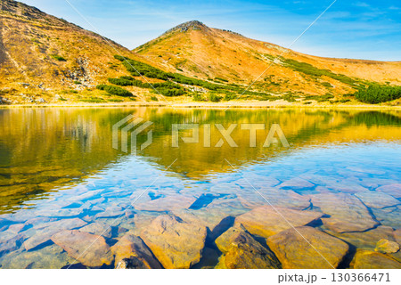Blue lake with mountains Blue lake with mountains 130366471