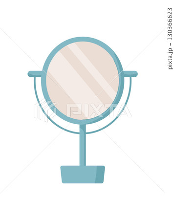 Flat mirror for beauty and skincare with a focus on hygiene and care. Ideal for cosmetic applications fashion themes. Suitable spa, wellness, personal care contexts. 130366623