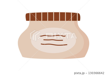 Trendy eco skin care cream tube, isolated organic beauty shampoo pack, cartoon cleansing cosmetic lotion jar, colorful antiaging skincare oil bottle, vector illustration. 130366642