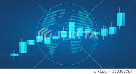 Global Financial Market Candlestick Chart Global Financial Market Candlestick Chart 130366764