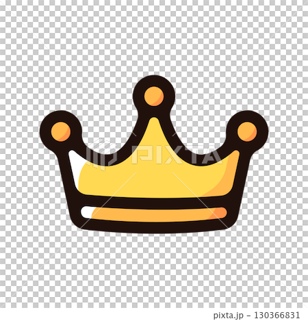 王冠のイラストアイコン（宝・スロット・ギャンブル素材） 130366831