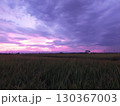田園と夕日 130367003