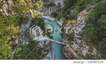 Aerial Drone View of Grand Canyon of Albania Aerial Drone View of Grand Canyon of Albania 130367324