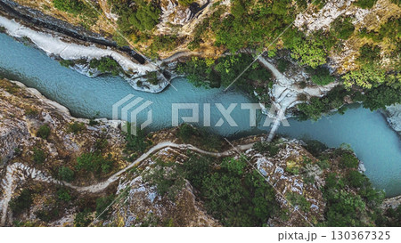 Aerial Drone Landscape of Grand Canyon of Albania Aerial Drone Landscape of Grand Canyon of Albania 130367325