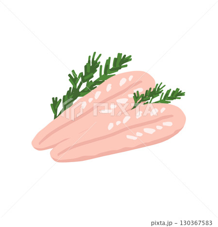 シンプルな鶏ささみのイラスト 130367583