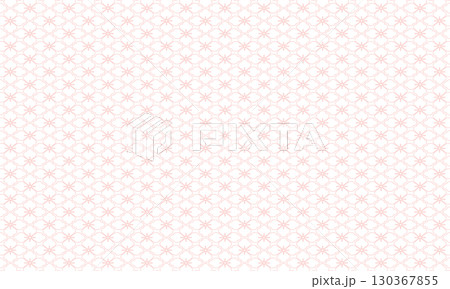 破線でできたピンクの花菱模様 130367855