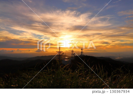 鰐塚山から望む夕景 鰐塚山から望む夕景 130367934