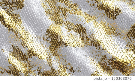 Luxurious Gold and White Snake Skin Textureのイラスト素材 [130368076] - PIXTA