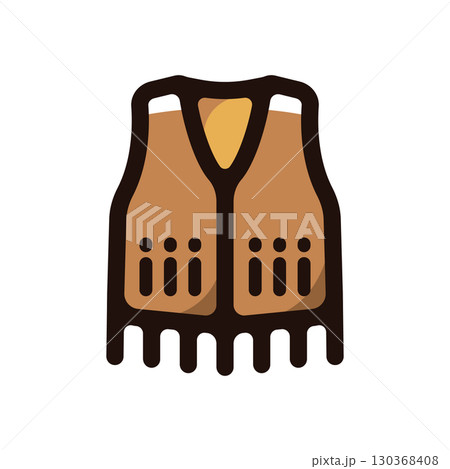 フリンジベストのイラストアイコン(アイテム・ファッション・ヒッピー素材) フリンジベストのイラストアイコン(アイテム・ファッション・ヒッピー素材) 130368408