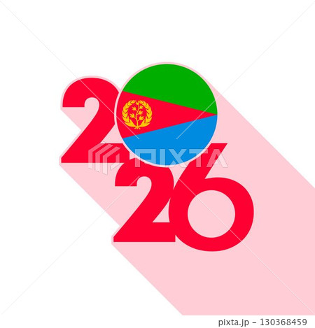 2026 Long Shadow Banner with Eritrea Flag Inside. 2026 Long Shadow Banner with Eritrea Flag Inside. 130368459