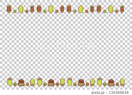 Cute acorn top and bottom frame Cute acorn top and bottom frame 130368636