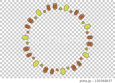 簡單可愛的經典橡子圓形框架 簡單可愛的經典橡子圓形框架 130368637