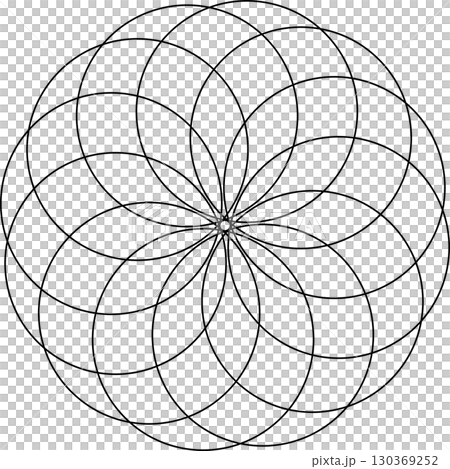 Overlapping circles line objects rounds style Overlapping circles line objects rounds style 130369252