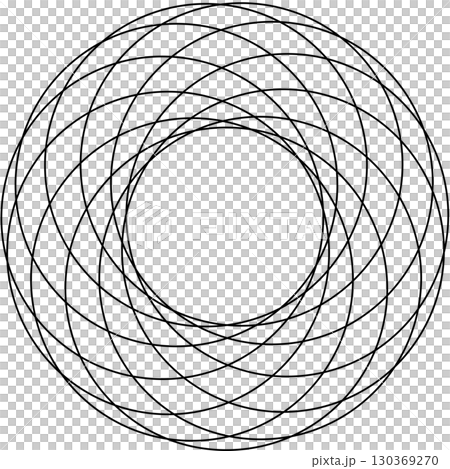 Overlapping circles line objects rounds style Overlapping circles line objects rounds style 130369270