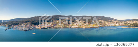 Beautiful panoramic aerial view of combarro, famous tourist destination in , pontevedra, Spain.  130369377