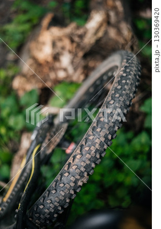 Bike wheel protector close up Bike wheel protector close up 130369420