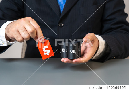 Get a discount on oil purchase. Conclude a profitable contract. The cost of oil or fuel. Global energy market, supply contracts, fuel reserves, corporate deals, strategic trade agreements 130369595