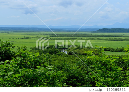釧路湿原・細岡展望台から見た釧路湿原 130369831