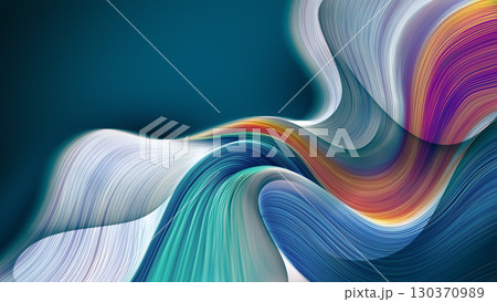 Swirling shapes in vibrant colors blend smoothly into a stunning gradient backdrop that enhances visual appeal. 130370989