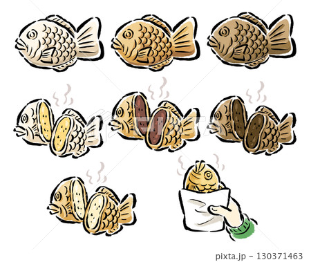 色々な味のたい焼き 130371463