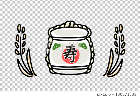 酒樽のベクターイラスト 130371539