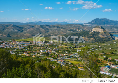 olive groves and distant Rute from above olive groves and distant Rute from above 130371582